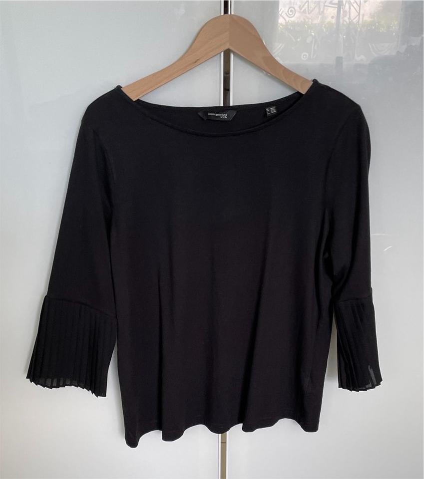 3/4 Arm Shirt schwarz Gr. 40/42 Pullover mit Plissee Ärmel in Mühldorf a.Inn