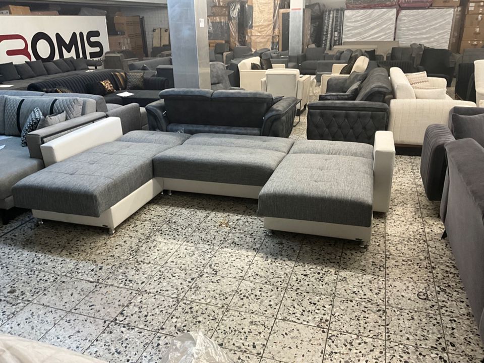 Wohnlandschaft U Couch, Sofa 140x317x170cm, Neu Ware 50%Reduziert in Mönchengladbach