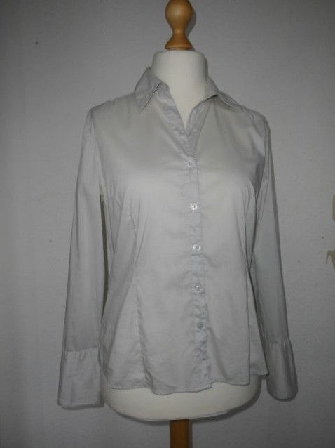 NEU H&M BUSINESS BLUSE HEMD STRETCH 40 GRAU V-Ausschnitt in Mainz