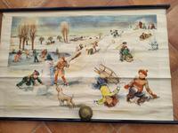 Alte Wandrollkarte DDR "Winterfreuden " Sachsen - Görlitz Vorschau