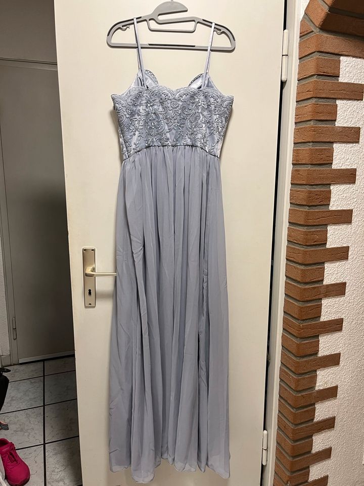 Abiballkleid Abschlusskleid Ballkleid Spitze S-M 40 blau lila in Wuppertal