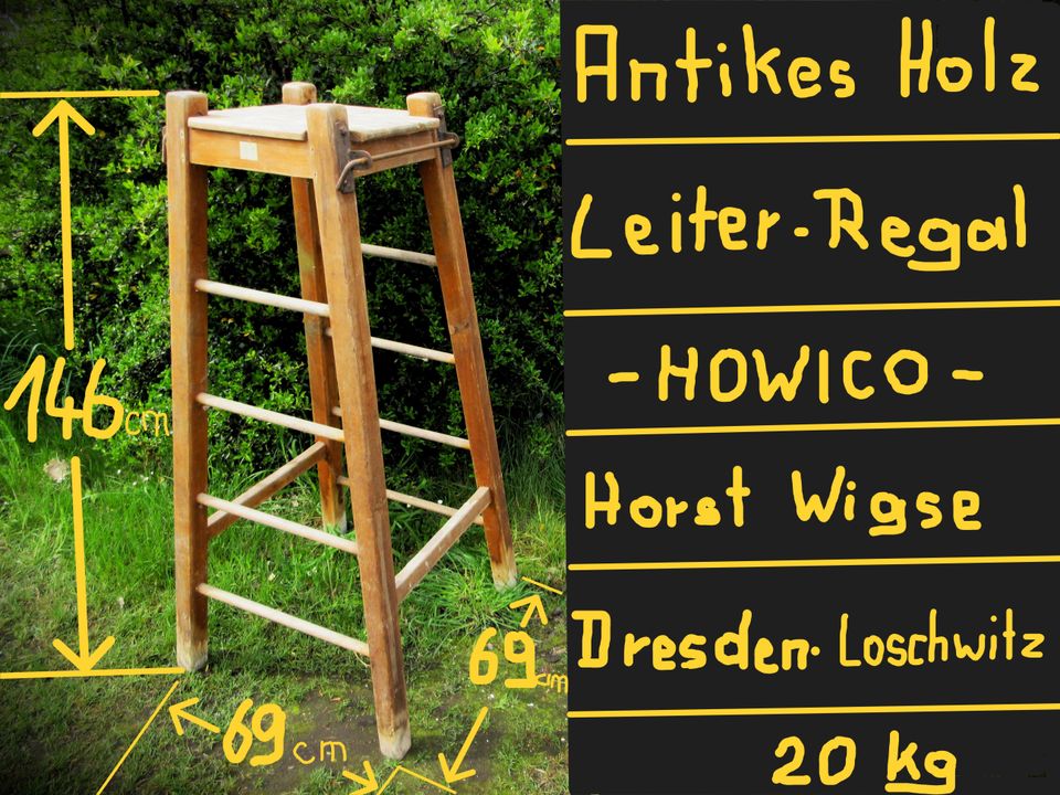 Antikes - Leiter - Regal - HOWICO - Höhe 146,5 cm in Lemgow