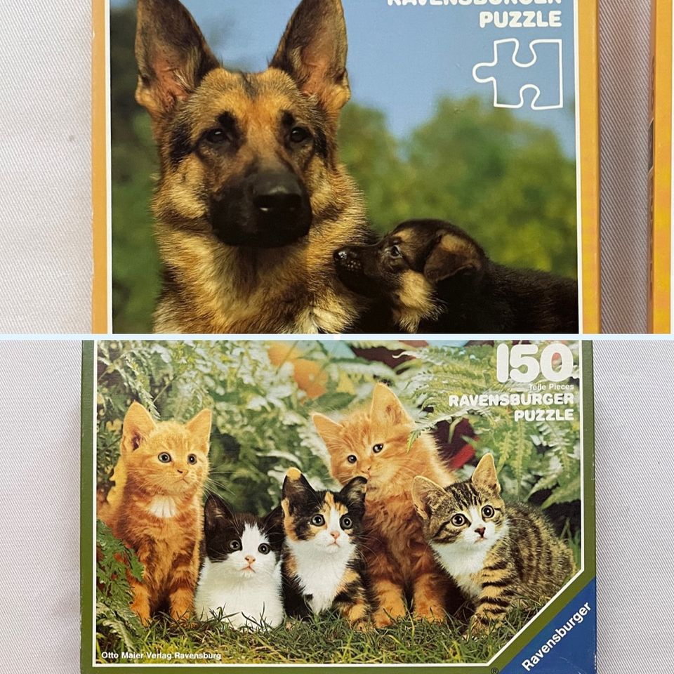 Ravensburger Puzzle Hunde 200 Schäferhund Katzen Kätzchen 150 in Wiesbaden