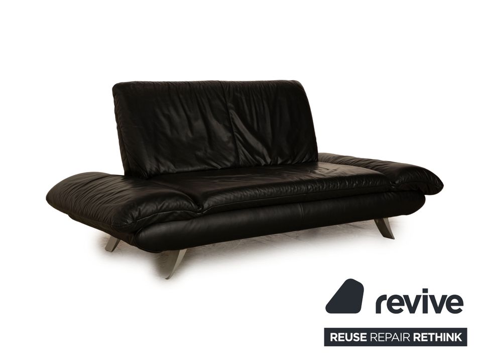 Koinor Rossini Leder Zweisitzer Schwarz Sofa Couch manuelle in Köln