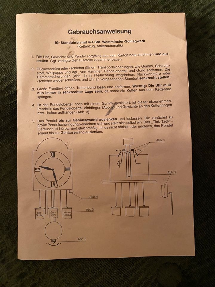 Standuhr Hermle Westminster-Schlagwerk in Malsch