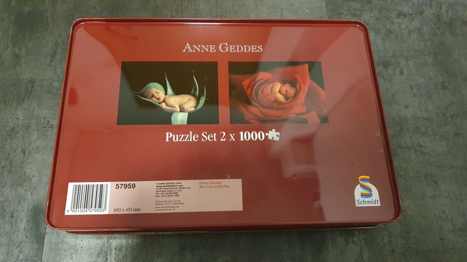 Schmidt Spiele - Anne Geddes, 2 x 1000 Teile Puzzle in Metalldose in Braunschweig