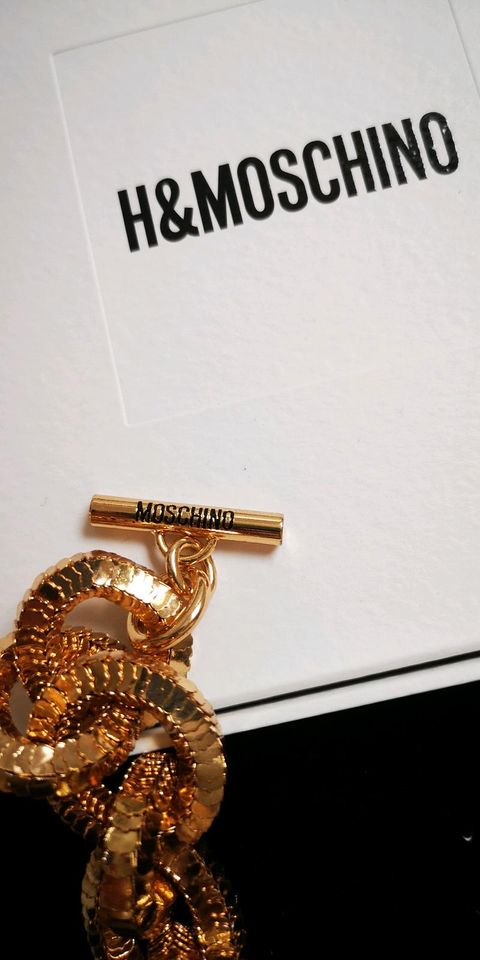 Moschino Kette Gliederkette Gold wie neu + OVP in Püttlingen