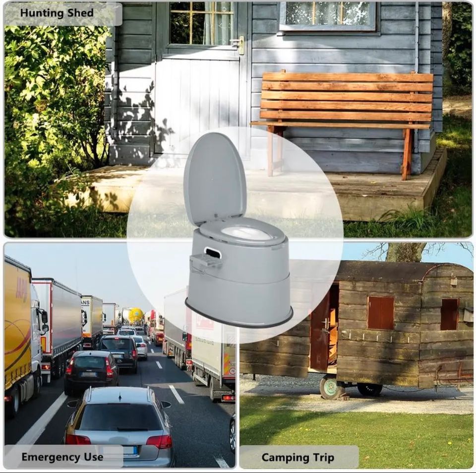 5L Eimertoilette Extra Hoch Campingtoilette Klo Garten Camping in Bebra