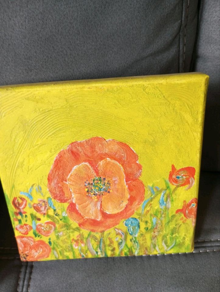 Bilder Selbst gemalte Mohnblumen in verschieden Farben in Suhl