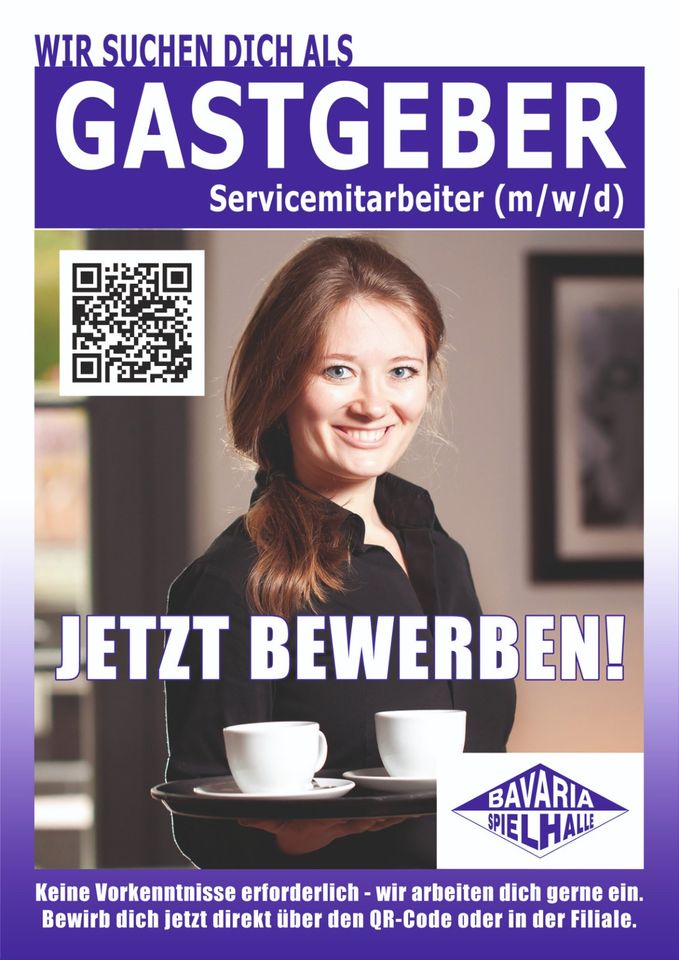 Gastgeber/Servicepersonal Spielhalle (m/w/d) VZ/TZ/Mini Rosenheim in Rosenheim