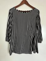 S.Oliver Black Label: Schicke Bluse schwarz/weiß gestreift Frankfurt am Main - Niederursel Vorschau