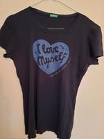T-Shirt von Benetton, dunkelblau,  Größe L Bayern - Freising Vorschau