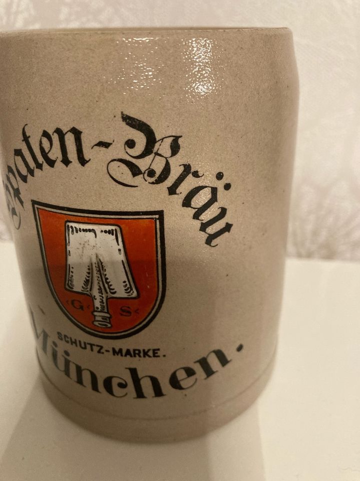 alter Bierkrug Spaten-Bräu München 0,4l Steingut in Magdeburg