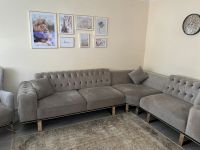 Eck Couch/ L Couch Samt Beige Köln - Porz Vorschau