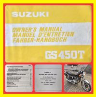 Bedienungsanleitung • SUZUKI • GS 450 T • März 81 Saarland - Neunkirchen Vorschau