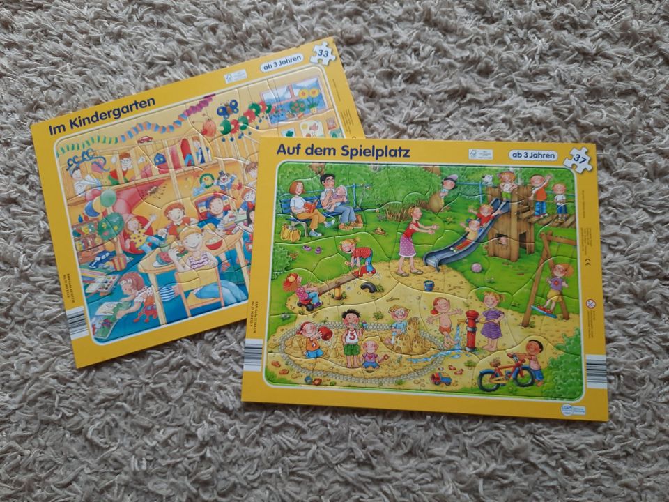 2er Set Puzzle (Auf dem Spielplatz/Im Kindergarten) in Jüchen