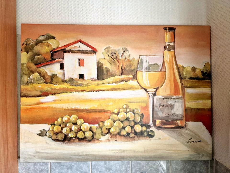 Bild 68× 50 cm mit dem Thema "Wein"/ Bild aus Leinwand/ Wandbild in Essen