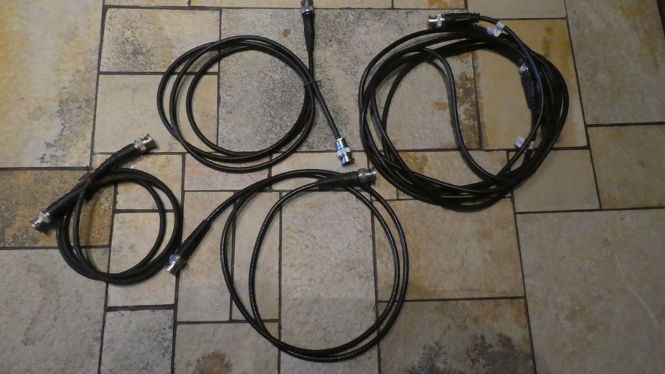 4 BNC-Kabel  mit Stecker, Koaxialkabel, Coaxkabel in Ansbach