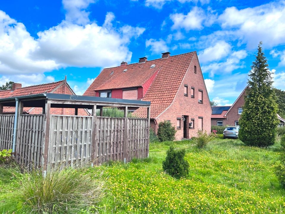 PURNHAGEN-IMMOBILIEN -  Sanierungsbedürftige Doppelhaushälfte auf Erbpachtgrundstück in Warfleth in Berne