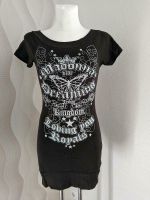 Kurzarm Minikleid, Longshirt mit Glitzerprint, Gr. S 36 Sachsen-Anhalt - Kroppenstedt Vorschau