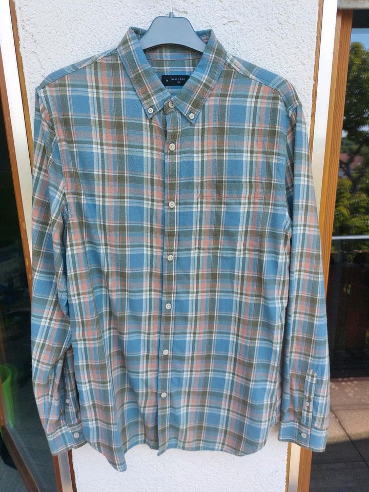 New Look Overshirt Holzfällerhemd M Rosa Grün Blau weiß kariert in Mötzingen