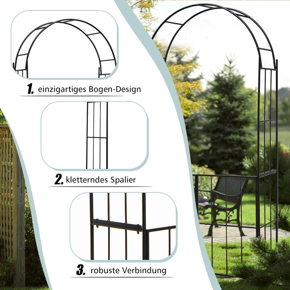 Rosenbogen Metall Torbogen Rankgitter Rankbogen Gartenbogen in Weilburg