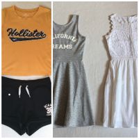 2 Kleider, Hollister Shirt/Shorts 4 Teile Gr.146 Baden-Württemberg - Asperg Vorschau