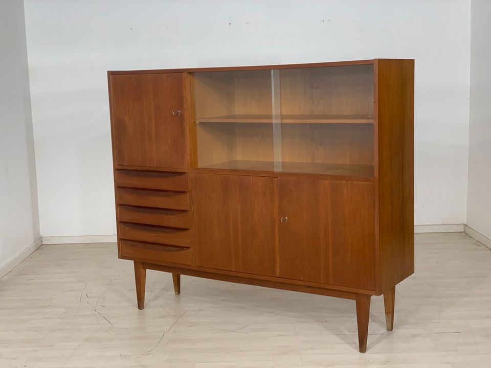 MID CENTURY HELLERAU HIGHBOARD SCHRANK WOHNZIMMERSCHRANK VINTAGE in Berlin