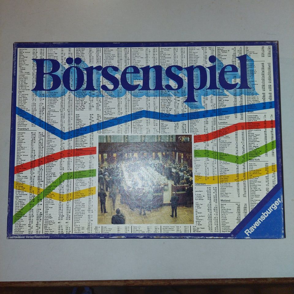 Börsenspiel Ravensburger Wirtschaftsspiel Brettspiel 1983 in Hambühren