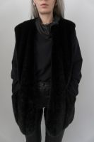 Vintage 80s weste fakefur schwarz oversize teddy fakefur Niedersachsen - Lüneburg Vorschau