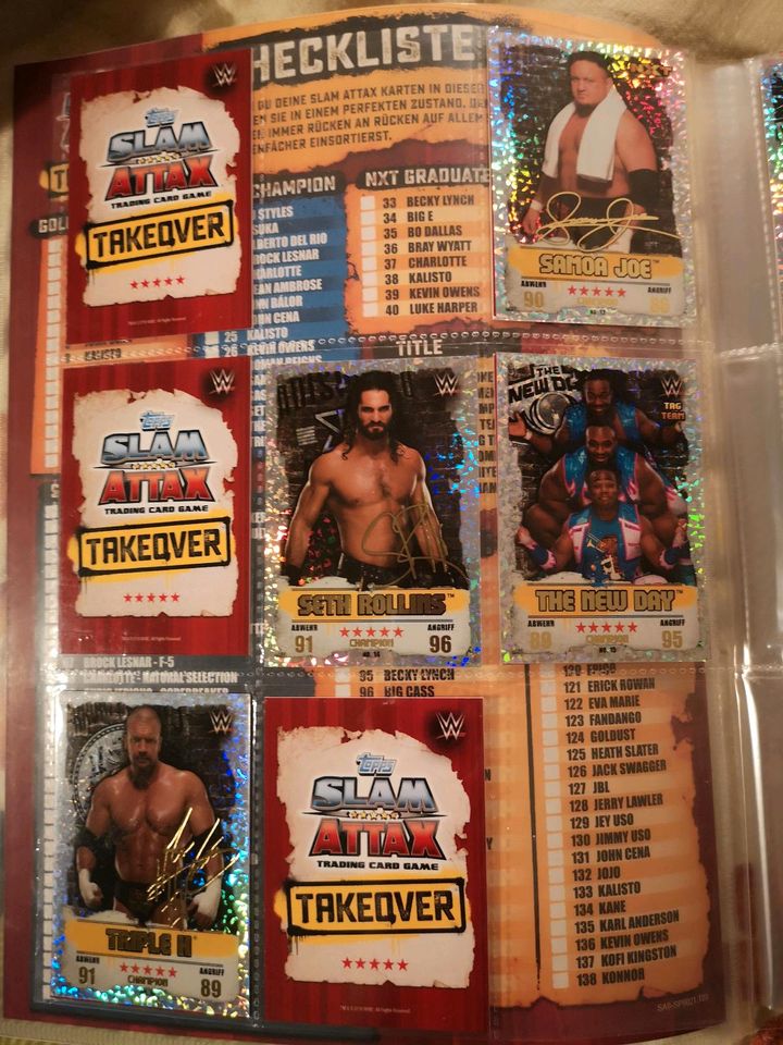 WWE Slam Attax Takeover 2016 Topps Karten Wrestling in Halberstadt