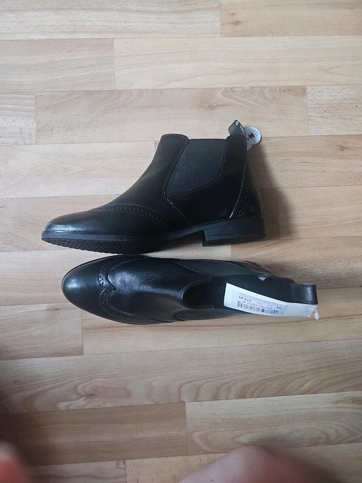 Chelsea Boot Leder Schwarz Neu 39 in Stahnsdorf