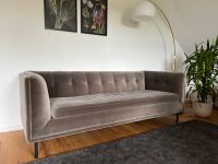 Sofa, Couch, grau-samt, 3-Sitzer Hessen - Fulda Vorschau
