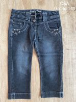 3/4 Hose Jeans C&A 140 134 128 dunkelblau schwarz Brandenburg - Prenzlau Vorschau