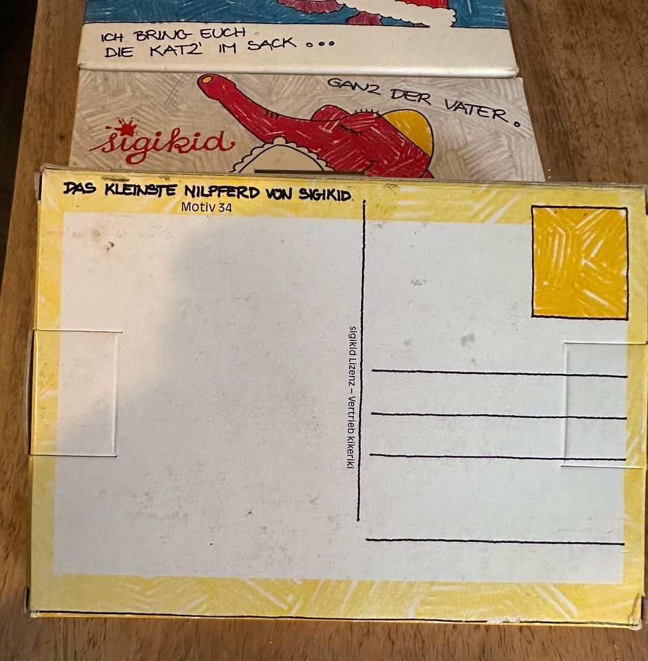3 x Sigikid Sammel Postkarten Box mit kleinen Figuren vintage neu in München