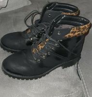 Tolle  Stiefeletten Leopard schwarz about you Gr. 40 Damen Hessen - Bad Schwalbach Vorschau