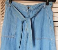 Rock Jeansrock Blau A-Linie Denim mit Bindegürtel Gr. 34 Baden-Württemberg - Leimen Vorschau