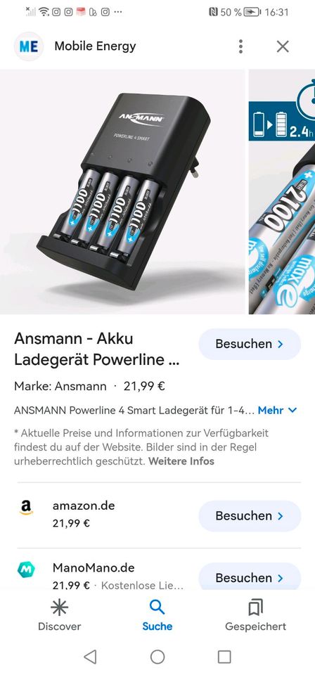 Sony Akku ladegerät Mit Akku, neue Akku Von ANSMANN Akku in Berlin