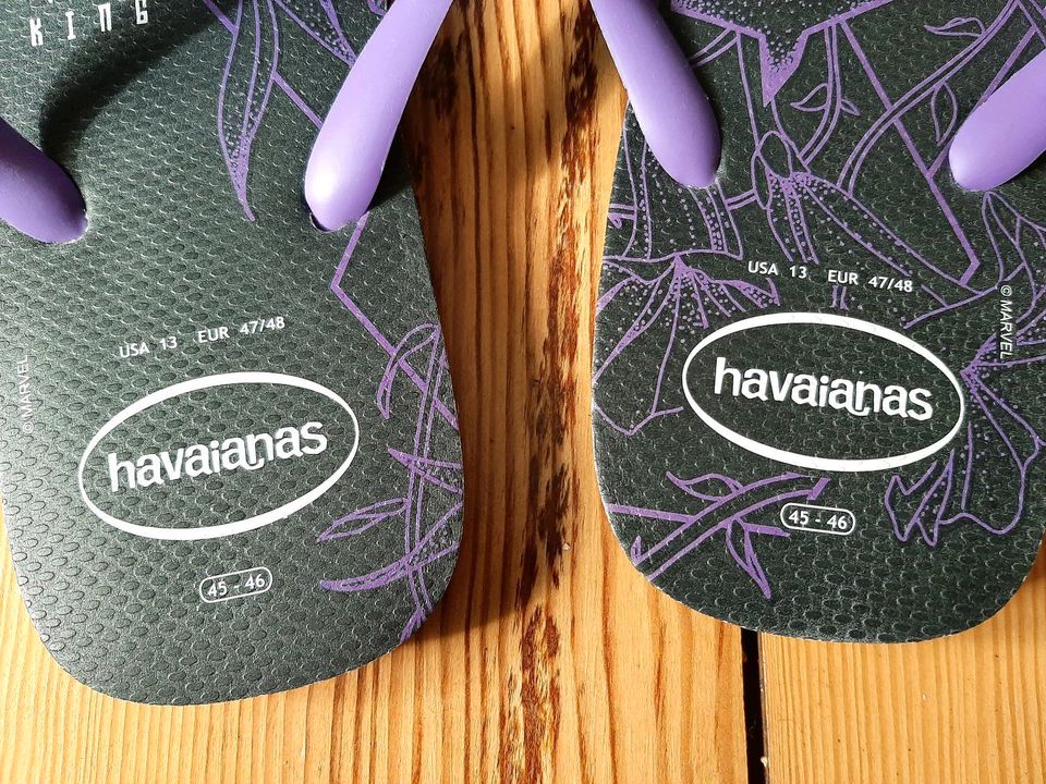 Edel & rar: Neue Havaianas, Marvel Black Panther, Gr. 45/46 in Potsdam