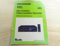 Original Bedienungsanleitung für Universum VR4378A Videorecorder Dresden - Leuben Vorschau