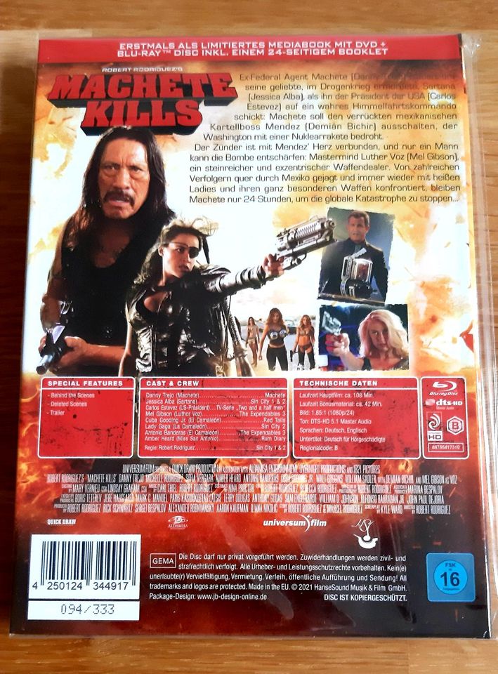 Machete Kills - Blu-ray + DVD Mediabook - Cover C - NEUW. in Leipzig