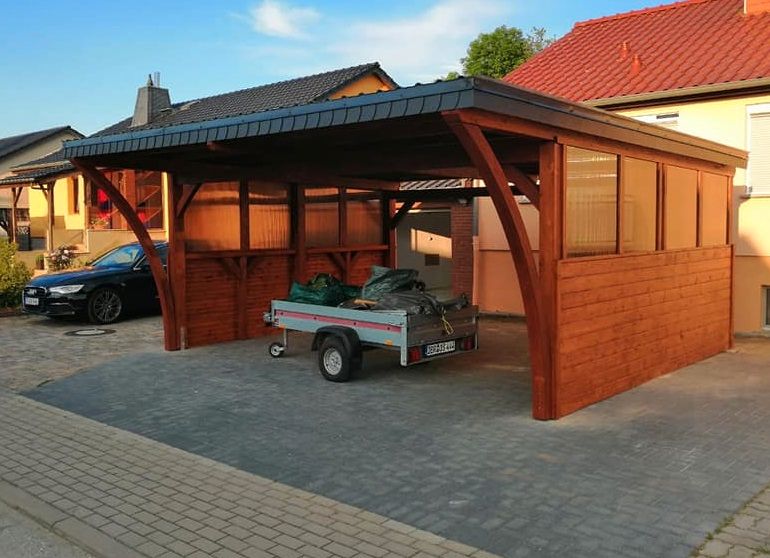 Holz Carport mit Bogen | Massivholz aus Polen in Berlin