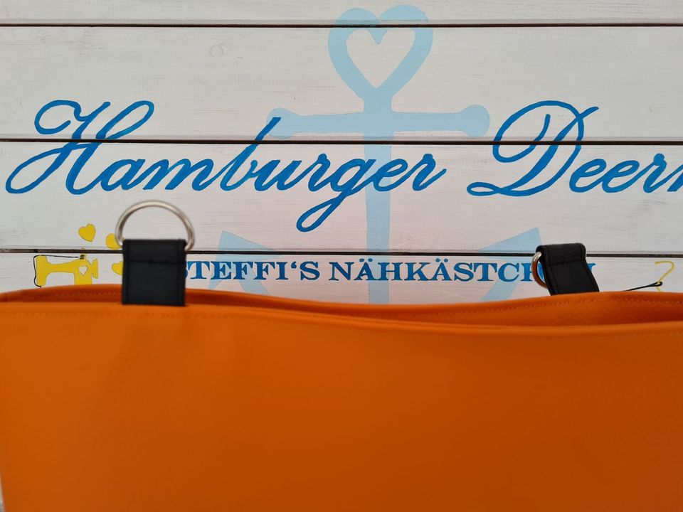 Umhängetasche „Flippo“ orange schwarz / Gurtbandtasche in Hamburg