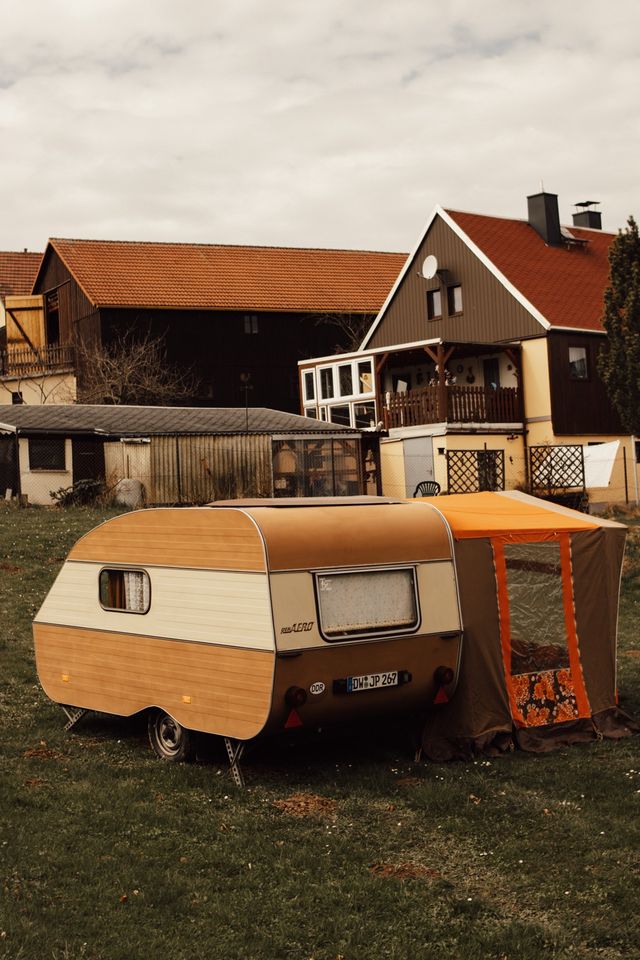 Wohnwagen QEK Aero Mieten Camping, Treffen, Urlaub in Dippoldiswalde