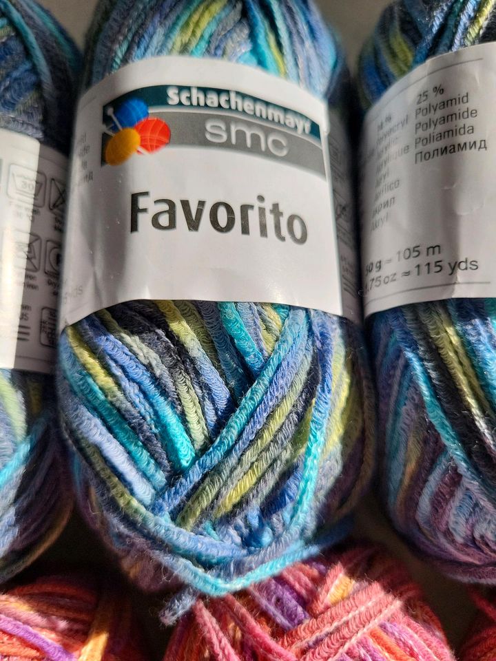 450grSchachenmayr Favorito Bändchengarn Häkeln Stricken Wollpaket in Wilnsdorf