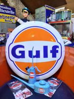 Gulf 50cm Emaille Schild Emaileschilder Emaille Deko Auto Halle Nordrhein-Westfalen - Mülheim (Ruhr) Vorschau