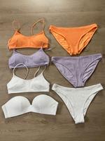 H&M Crinkle Bikini weiß lila orange Gr. 38/40 Nordrhein-Westfalen - Olpe Vorschau