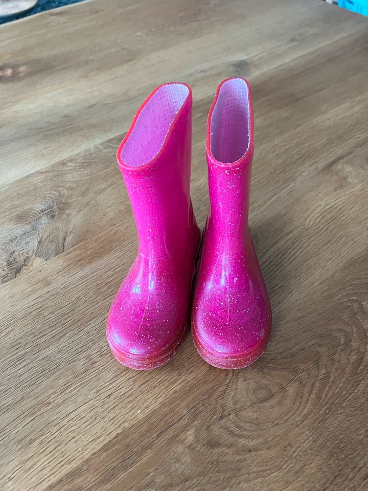 Beck Gummistiefel pink mit Glitzer Größe 23 in Stockelsdorf