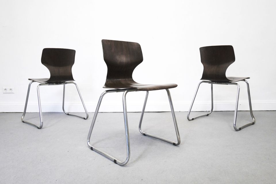 1/55 Designklassiker Flötotto Stühle Chairs PagHolz Set Café Loft in Berlin