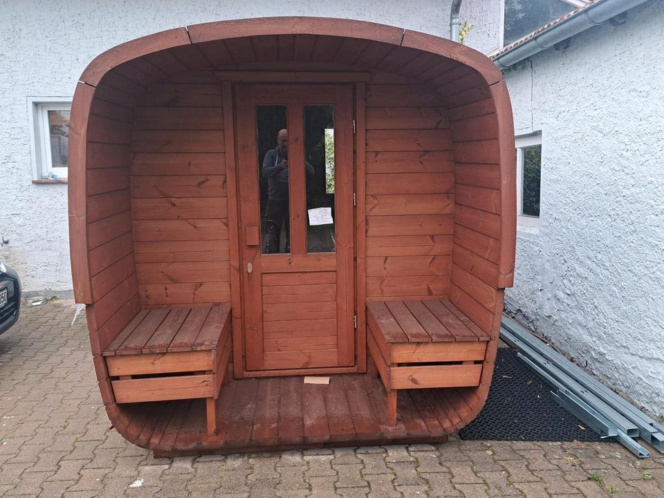 SAUNA Thermoholz 300 cm mit Terrasse Gartensauna Banja in Hüllhorst